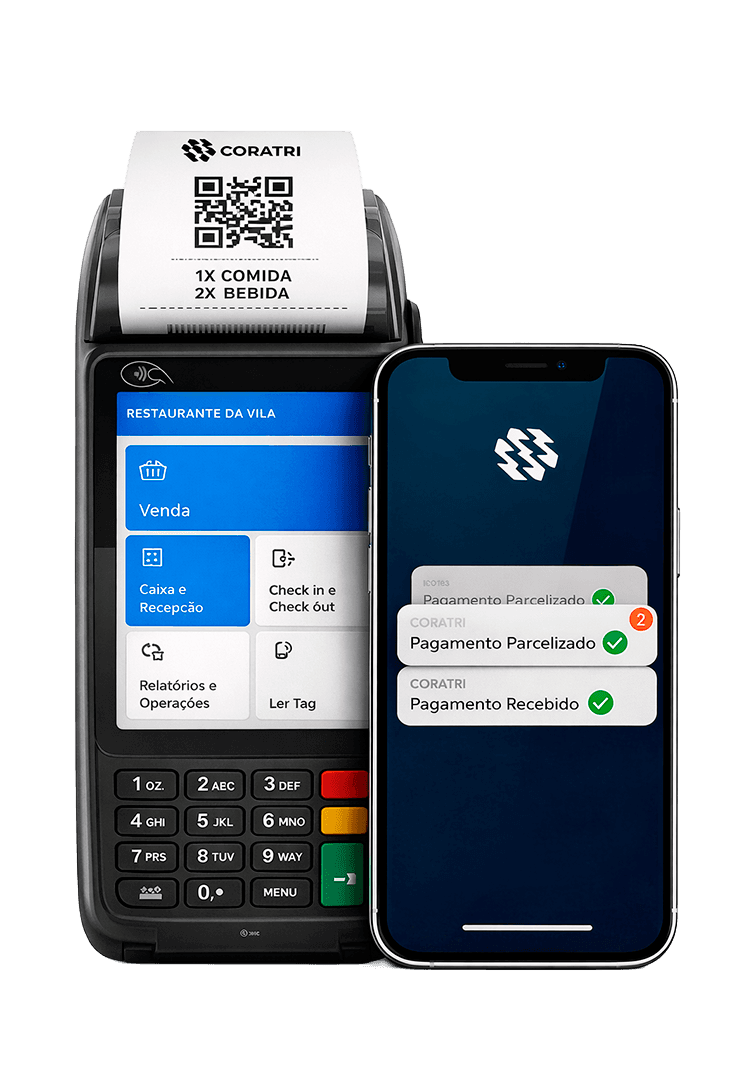 App no celular mostrando pagamentos recebidos